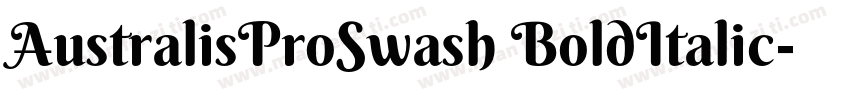 AustralisProSwash BoldItalic字体转换
